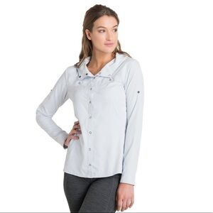 KUHL Sierre Hoody, light Gray, Lightweight Quick Dry Fabric, UPF 30, Size XS